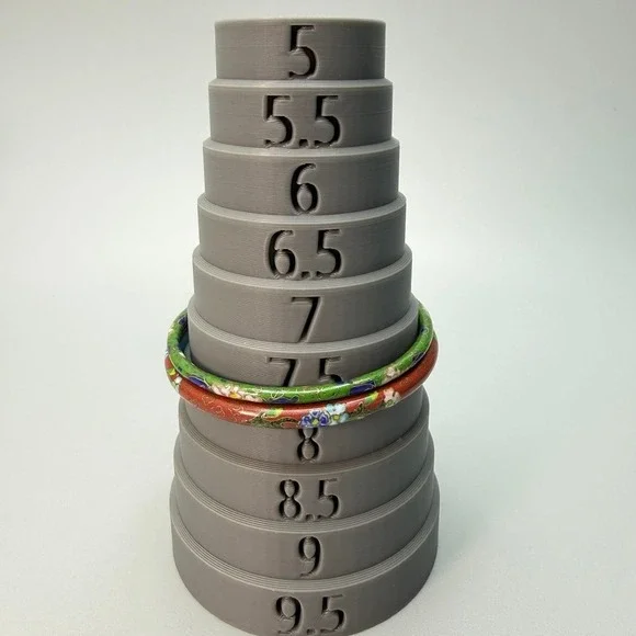 Vintage Cloisonne Bracelet Set of 2 Enamel Green Red Flowers Clouds Size 7.5" - Picture 9 of 11